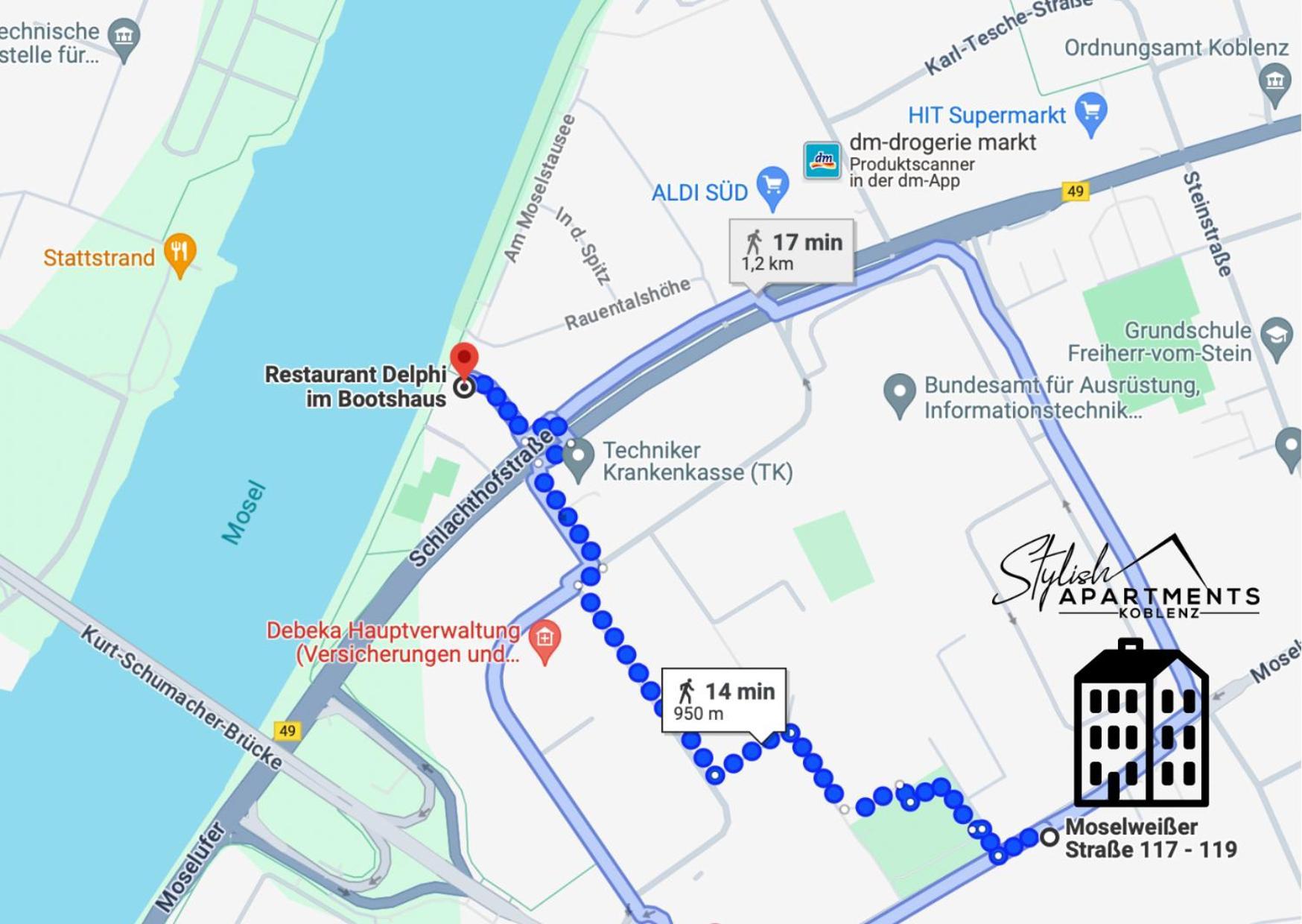 Special Apartment - Stadtnah, Balkon, Parkplatz, E-Ladestation, Gitterbox Fuer Fahrraeder, Fitnessstudio Koblenz  Eksteriør bilde